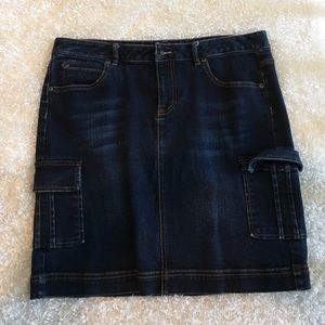Jeans skirt, dark blue denim